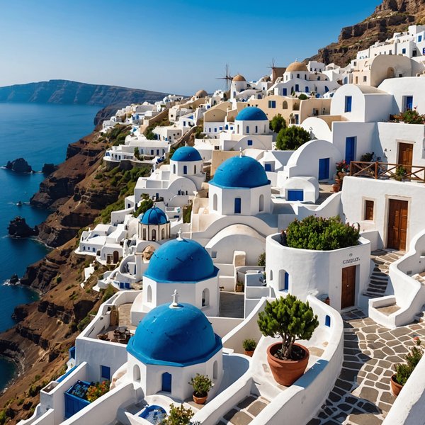 Où séjourner pour des vacances à Santorin avec des cours de cuisine grecque et des ateliers de poterie?